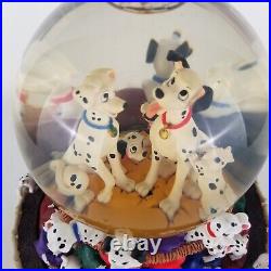 Vintage 1989 Disney 101 Dalmatians Musical Rotating Snow Globe RARE Disneyland