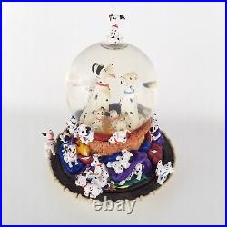 Vintage 1989 Disney 101 Dalmatians Musical Rotating Snow Globe RARE Disneyland