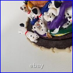 Vintage 1989 Disney 101 Dalmatians Musical Rotating Snow Globe RARE Disneyland