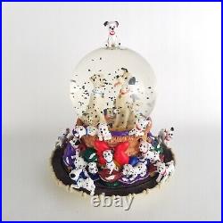 Vintage 1989 Disney 101 Dalmatians Musical Rotating Snow Globe RARE Disneyland