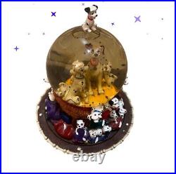 Vintage 1989 Disney 101 Dalmatians Musical Rotating Snow Globe SEE VIDEO