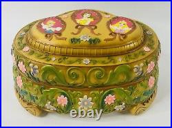 Vintage 1991 Disney Store Musical Jewelry Box with3 Snow Globes Works Great