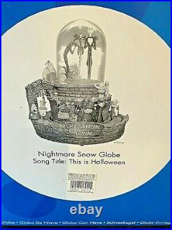 Vintage 1993 Disney Nightmare Musical Snow Globe Halloween Town In Box-japan