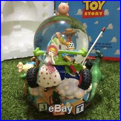 Vintage 1995 Toy Story Woody & buzz Snow globe music box rare Disney Pixar Boxed