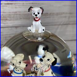 Vintage Disney 101 Dalmatians Rotating Musical Snow Globe Doggie in the Window
