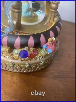 Vintage Disney Aladdin Hourglass Musical Light Up Snow Globe Arabian Nights 1992