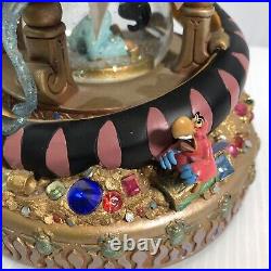 Vintage Disney Aladdin Hourglass Musical Snow Globe Arabian Nights NEW With Tags