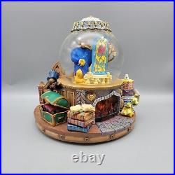 Vintage Disney Beauty And The Beast Musical Snow Globe With Fireplace Works READ