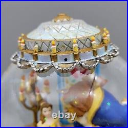 Vintage Disney Beauty And The Beast Musical Snow Globe With Fireplace Works READ