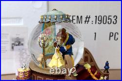 Vintage Disney Beauty & The Beast Musical Snow Globe Enchanted Love 1991