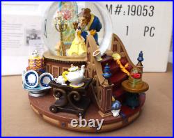 Vintage Disney Beauty & The Beast Musical Snow Globe Enchanted Love 1991