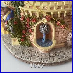 Vintage Disney Beauty & the Beast Castle Musical Theme Song Snow Globe 1991 EUC