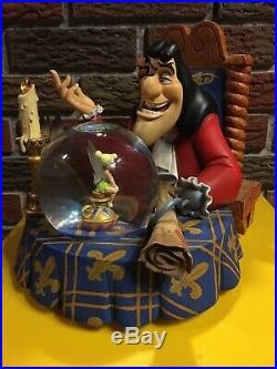 Vintage Disney Captain Hook Tinkerbell Musical Resin Statue Peter Pan RARE Globe