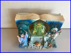 Vintage Disney Cinderella Book Once Upon A Time Music Snowglobe Snow Globe RARE
