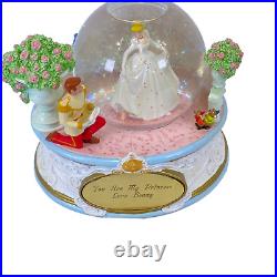 Vintage Disney Cinderella & Prince Charming Musical Snow Globe Deck the Halls