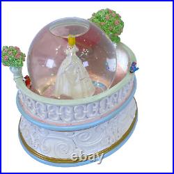 Vintage Disney Cinderella & Prince Charming Musical Snow Globe Deck the Halls