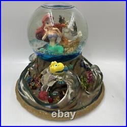 Vintage Disney Little Mermaid Musical Water Globe Ariel Lights Up And Sings