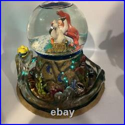 Vintage Disney Little Mermaid Musical Water Globe Ariel Lights Up And Sings