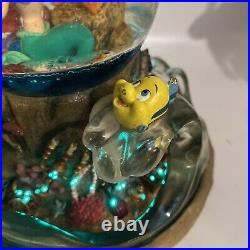 Vintage Disney Little Mermaid Musical Water Globe Ariel Lights Up And Sings