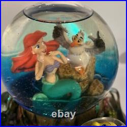 Vintage Disney Little Mermaid Musical Water Globe Ariel Lights Up And Sings