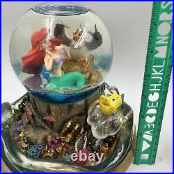 Vintage Disney Little Mermaid Musical Water Globe Ariel Lights Up And Sings