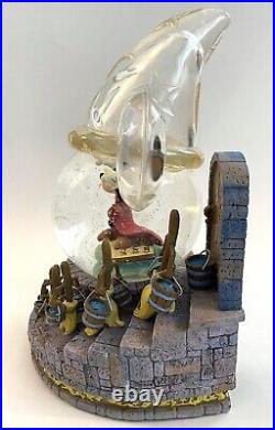 Vintage Disney Mickey Fantasia Musical Snow Globe. Sorcerers Apprentice Hat. WORKS
