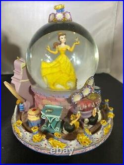 Vintage Disney Musical Snow Globe Lot of 3 Beauty & the Beast / Lady & the Tramp
