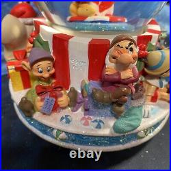 Vintage Disney Musical Snow Globe Mickey & Minnie Spinning Candyland withBox