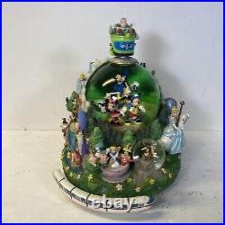 Vintage Disney Parks Mickey Mouse Multi Character Monorail Musical Snow Globe