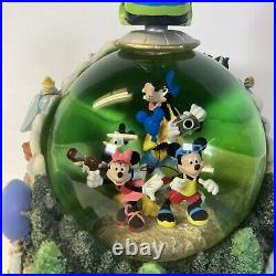 Vintage Disney Parks Mickey Mouse Multi Character Monorail Musical Snow Globe