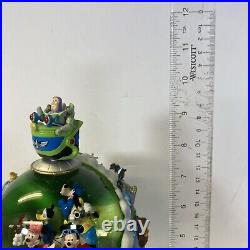 Vintage Disney Parks Mickey Mouse Multi Character Monorail Musical Snow Globe