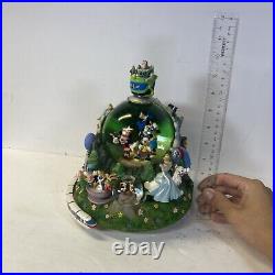 Vintage Disney Parks Mickey Mouse Multi Character Monorail Musical Snow Globe