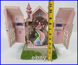 Vintage Disney Princess Opening Musical Castle Resin Snow Globe VERY RARE