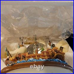 Vintage Disney Snow Globe Peter Pan Pirate Ship, Musical Disney Collectible