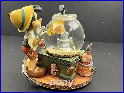 Vintage Disney Toyland Pinocchio Fishbowl Cleo Figoro Musical Snow Globe in Box