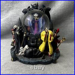 Vintage Disney Villains Musical Snow Globe Plays Grim Grinning Ghost