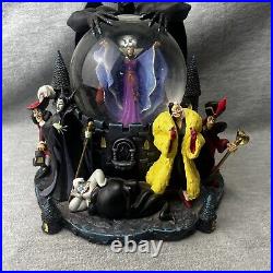 Vintage Disney Villains Musical Snow Globe Plays Grim Grinning Ghost