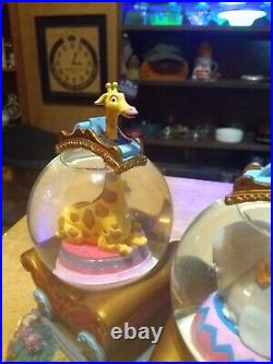 Vintage & Rare. Walt Disney Dumbo Train Musical Triple Snow Globe. With Box