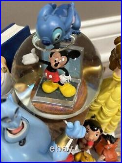 Vintage Walt Disney Snow Globe Book Ends Both Musical & Works