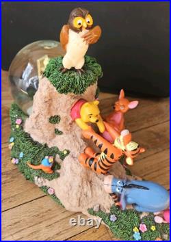 Vintage rare Disney Pooh stuck in the snow globe figurine from 1999 musical