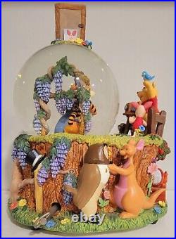 Vtg 1963 Disney Winnie The Pooh Musical Snow Globe Plays Winnie The Pooh Rare