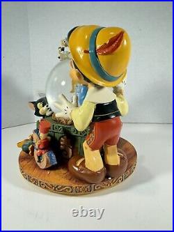 Vtg Disney Pinocchio Toyland Fishbowl Cleo Figoro Musical Snow Globe With Box