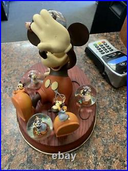 Walt Disney 1932 Mickey's Nightmare Huge Mickey Mouse Figure Musical Snow globe