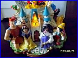 Walt Disney A Magical Gathering Double Snow Globe Castle Musical Dumbo & MORE