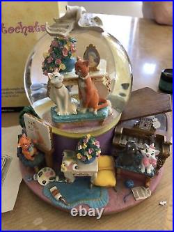Walt Disney Aristocats Everybody Wants To Be A Cat Musical Snow Globe Rare Works