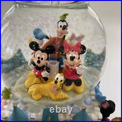 Walt Disney Music Company Double Snow Globe Princesses/Castle/Mickey Mouse READ