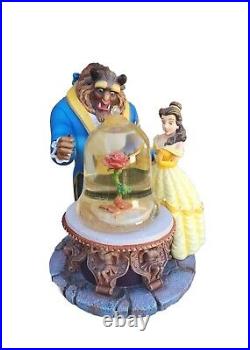 Walt Disney Parks'Beauty & The Beast' Large Water Orb/ Globe Music Box READ