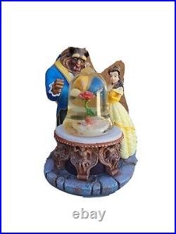 Walt Disney Parks'Beauty & The Beast' Large Water Orb/ Globe Music Box READ