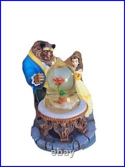 Walt Disney Parks'Beauty & The Beast' Large Water Orb/ Globe Music Box READ