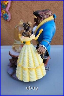 Walt Disney Parks'Beauty & The Beast' Large Water Orb/ Globe Music Box READ